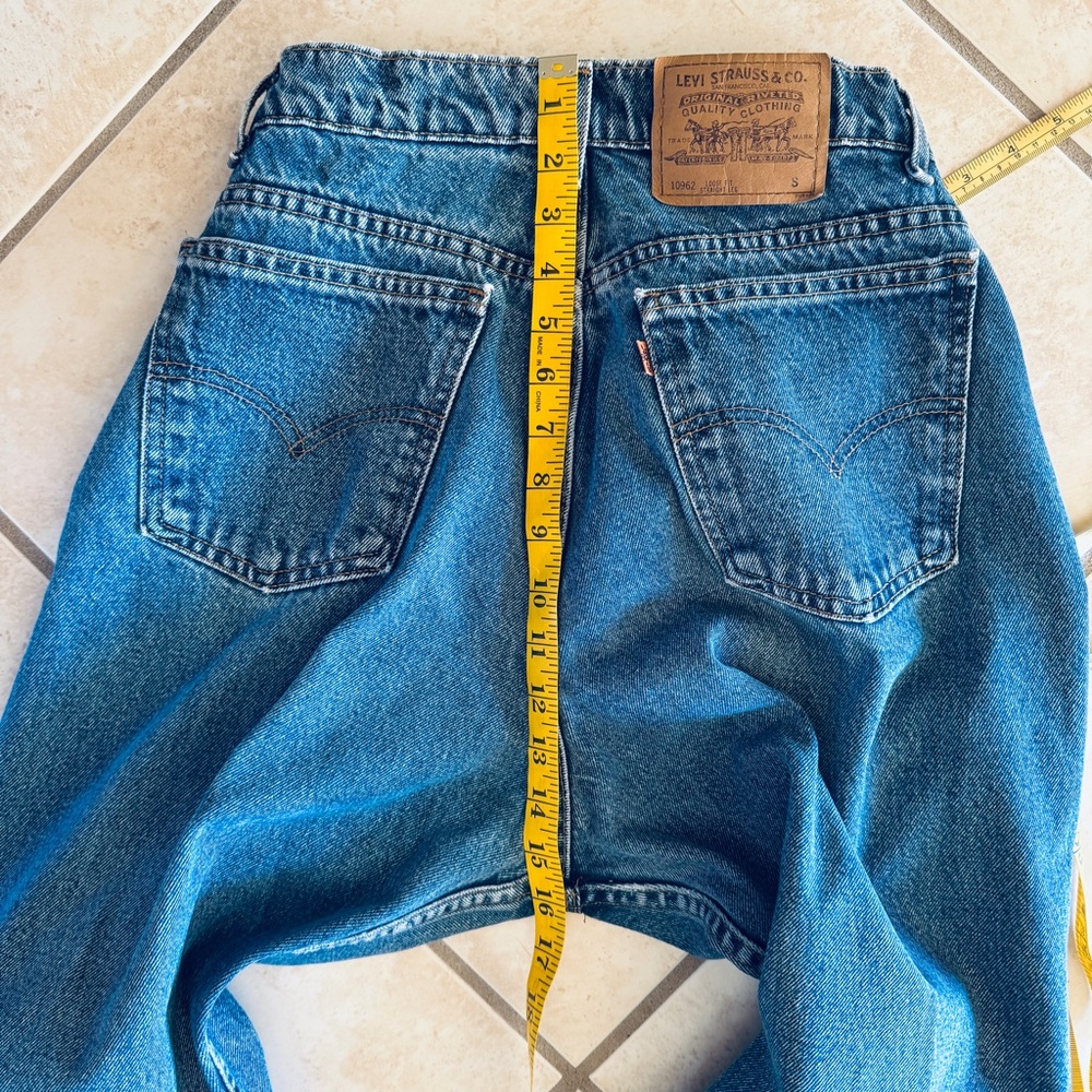 💖 Vintage Levi's 962 Orange Tab High Waist Jeans, Size 13 Jr. S - Picture 13 of 16